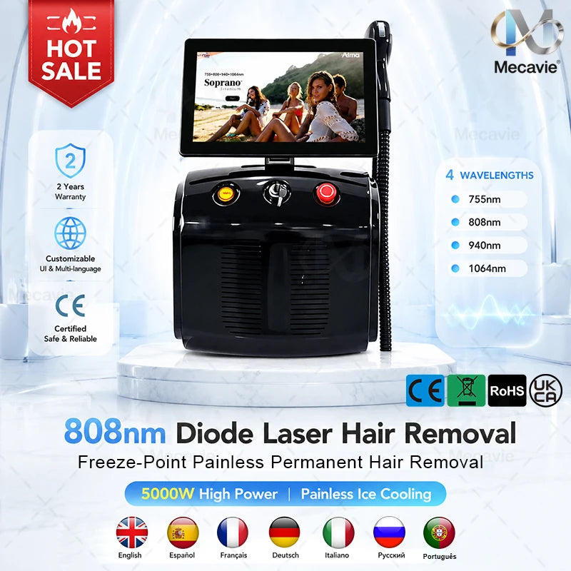 machine d'épilation laser diode 4 longueurs d'onde