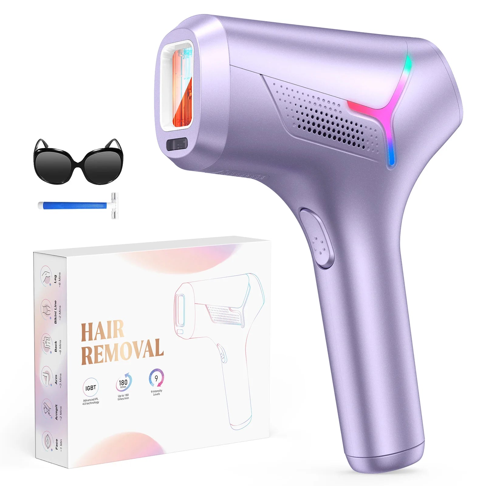 Épilateur IPL Totmizby – Épilation à lumière pulsée pour femmes et hommes