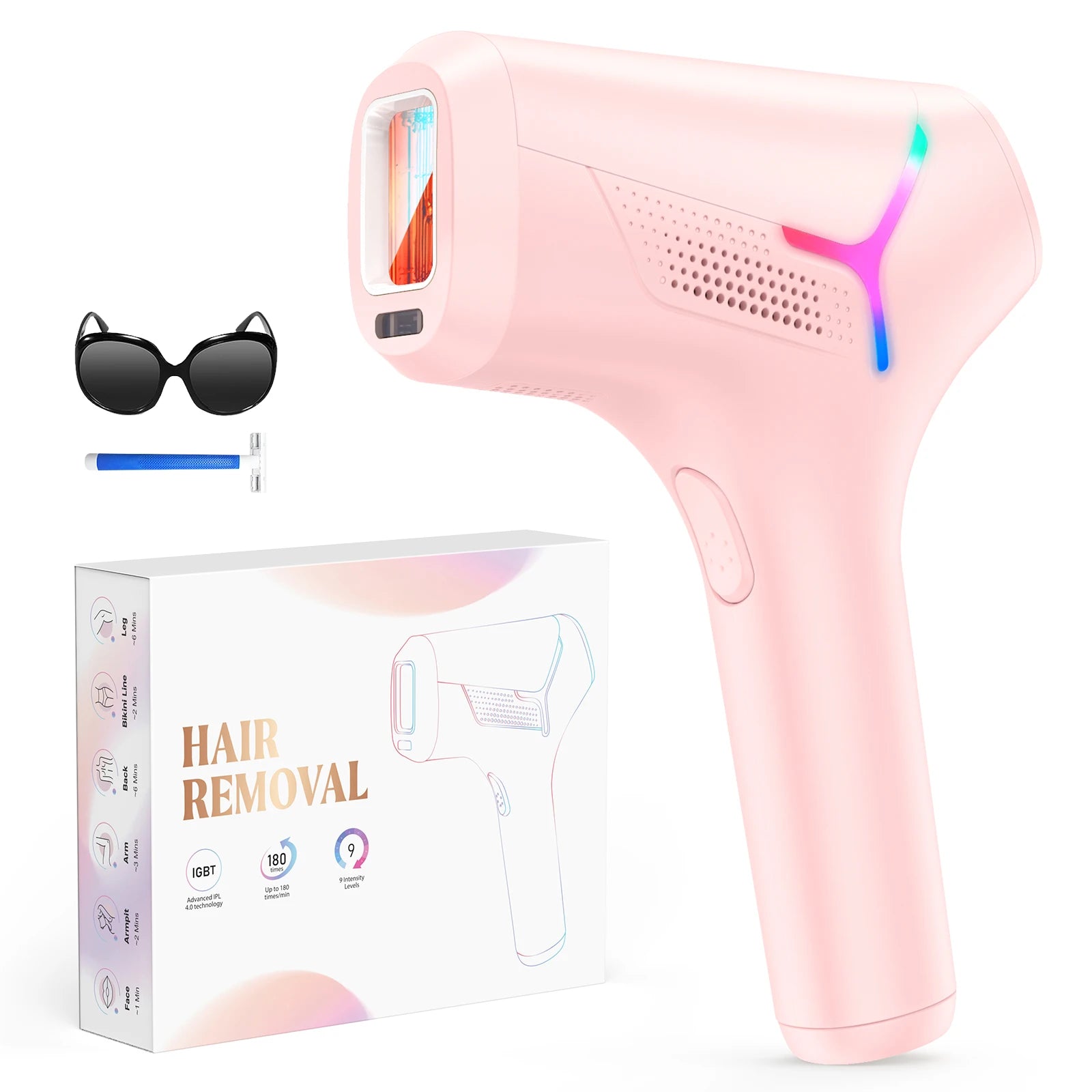 Épilateur IPL Totmizby – Épilation à lumière pulsée pour femmes et hommes