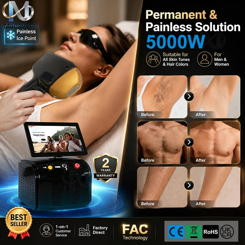 machine d'épilation laser diode 4 longueurs d'onde