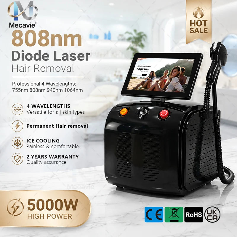 machine d'épilation laser diode 4 longueurs d'onde