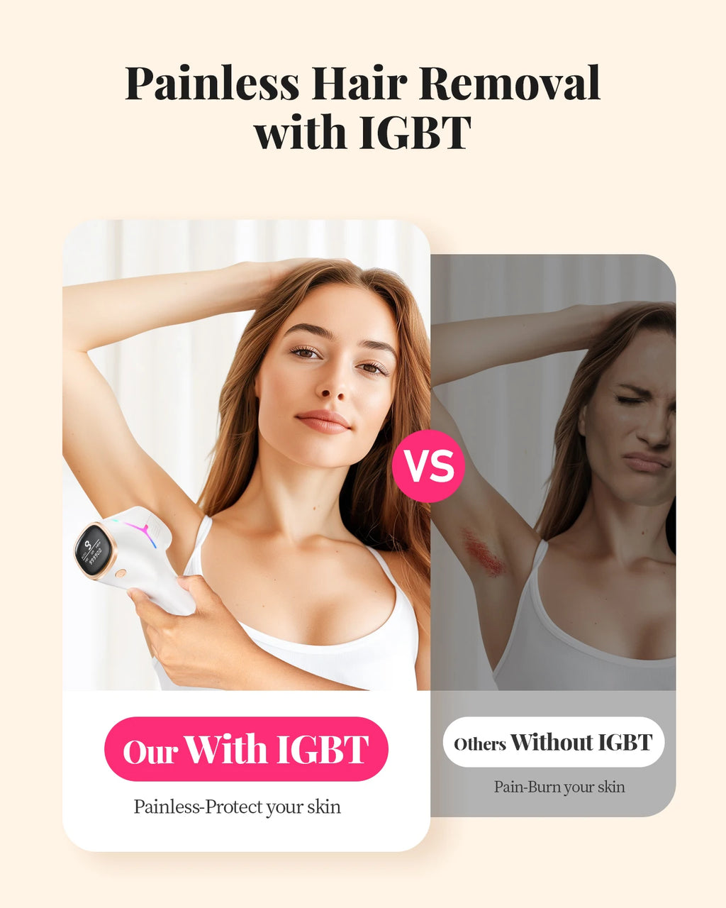 Épilateur IPL Totmizby – Épilation à lumière pulsée pour femmes et hommes