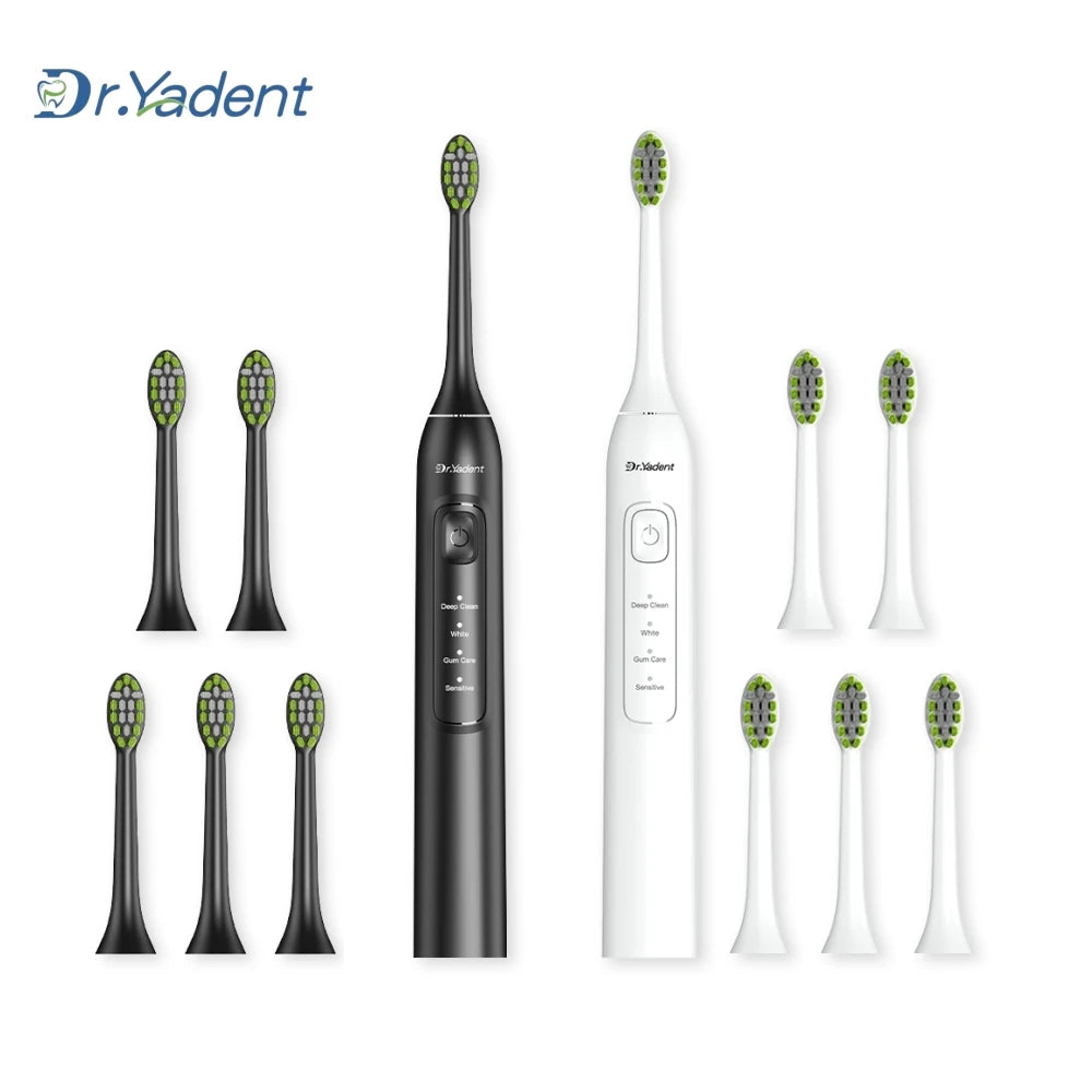Brosse à Dents Électrique Sonique Dr.Yadent YD05 – 4 Modes, 6 Têtes Souples, Recharge USB-C & Minuteur Intelligent